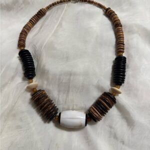 Bohemian Brown and Black Beaded Necklace